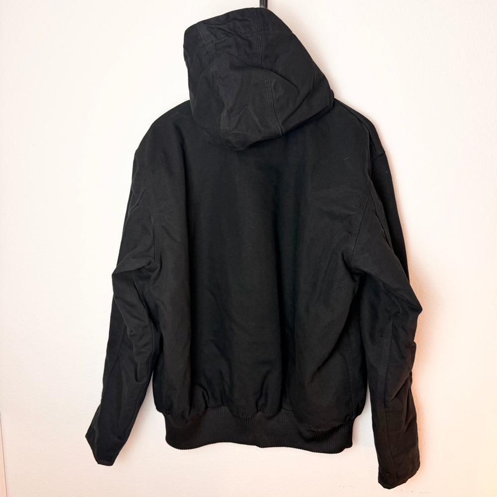 Carhartt Men’s Washed Duck Active Hooded Jacket Black J130-M Large - Picture 5 of 14